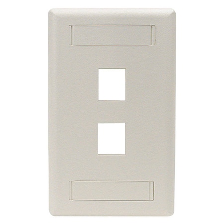 Black Box Gigastation2 Wallplate, 2-Port Single-Gang, Office White WPT462